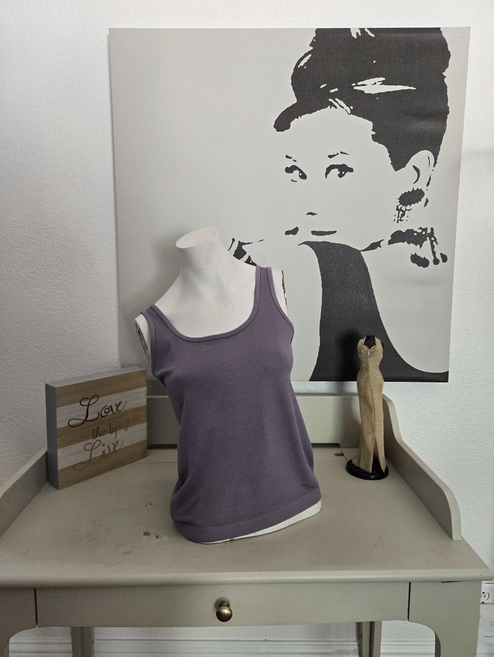 NWT Women’s A New Day Sleeveless Ribbed Tank Top - Lavender Purple Size XXL